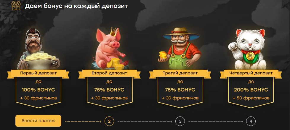 Привественные бонусы в Fairspin casino